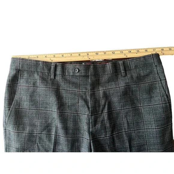 Paisley & Gray Dress Pants Mens 35/30 Brown Glen Plaid Slim Fit Office Career - Picture 3 of 5